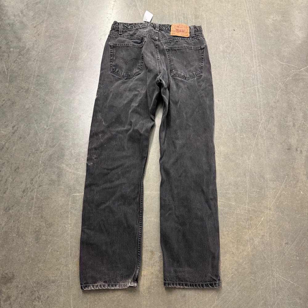 Vintage Levis 505 Mens Faded Black Regular Fit Straight Leg Jeans 33x30